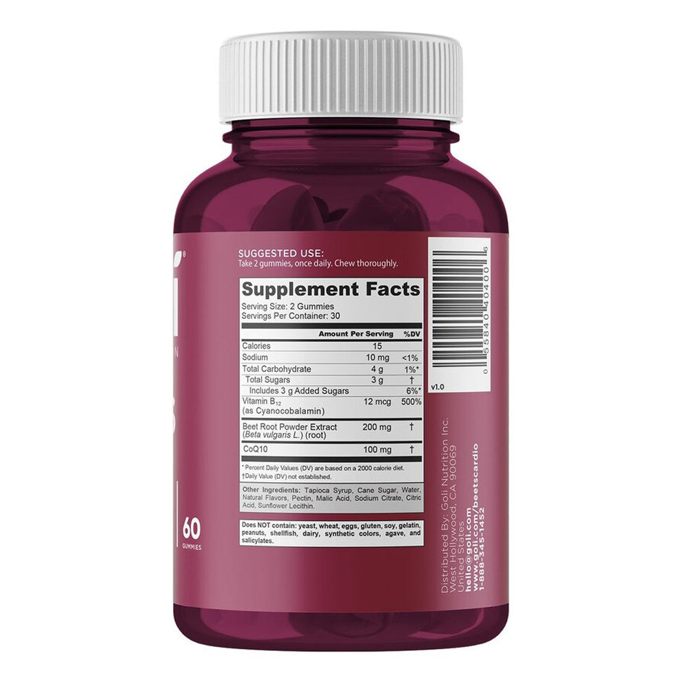Goli® Nutrition Beets Supplement bottle with label on a white background
