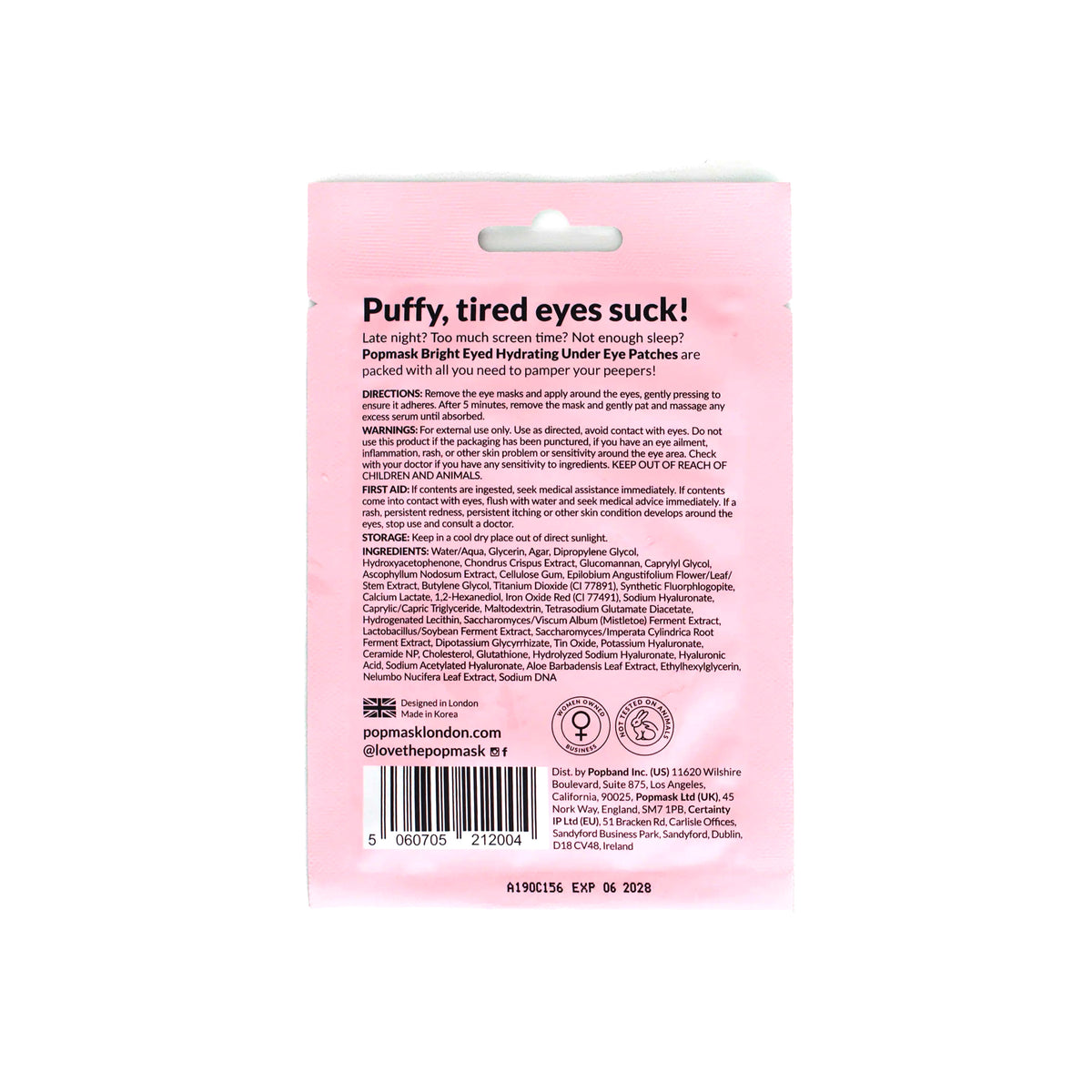 Popmask Bright Eyed Under Eye Patches
