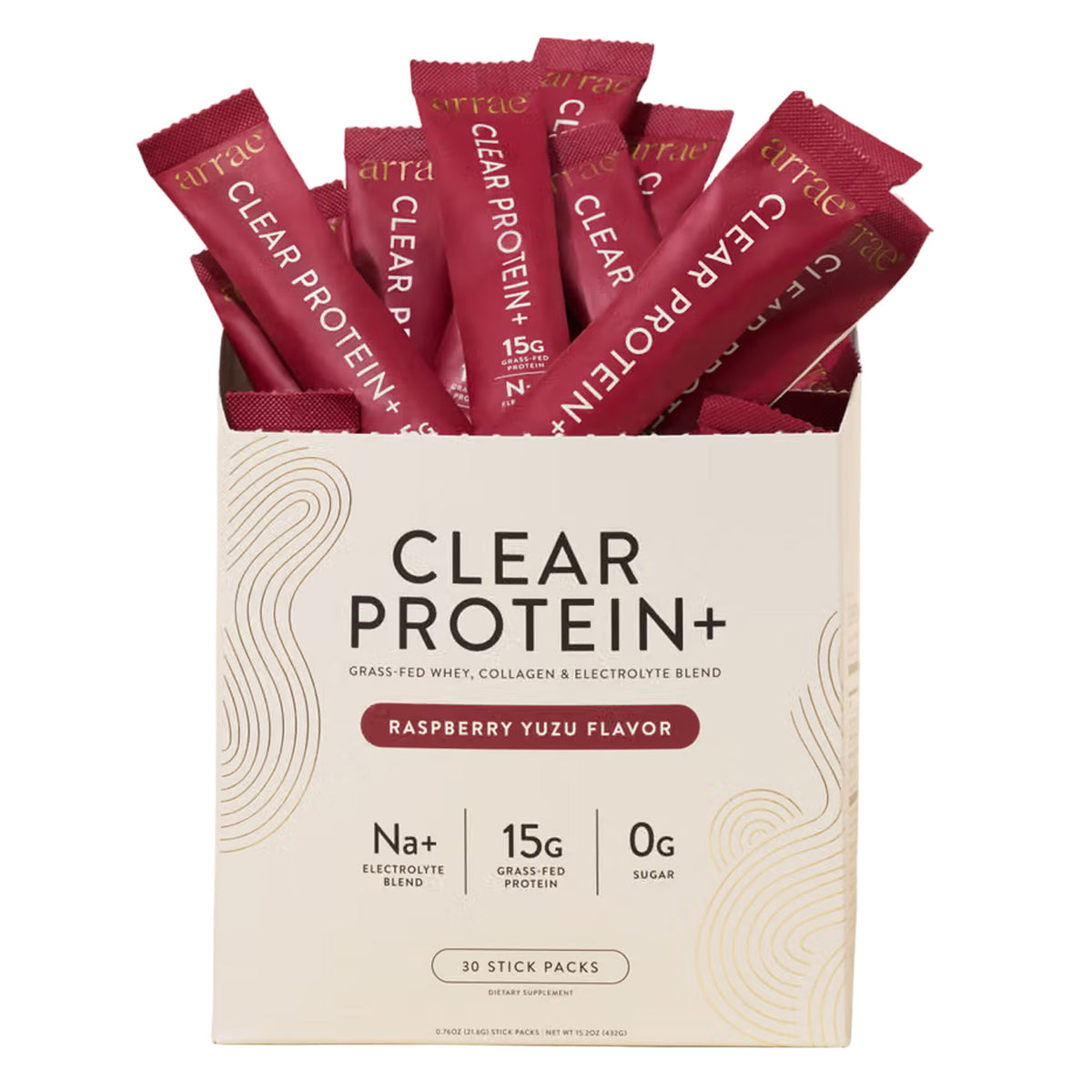 Arrae Clear Protein+ – Raspberry Yuzu, 30 Stick Packs