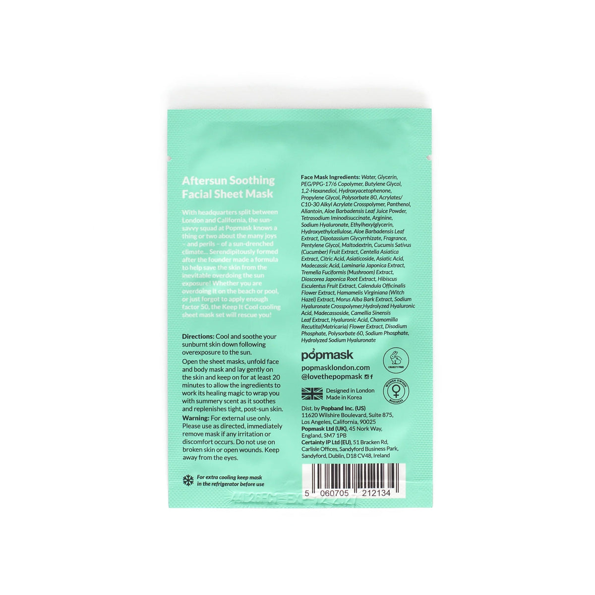 Popmask Keep It Cool Aftersun Face Mask