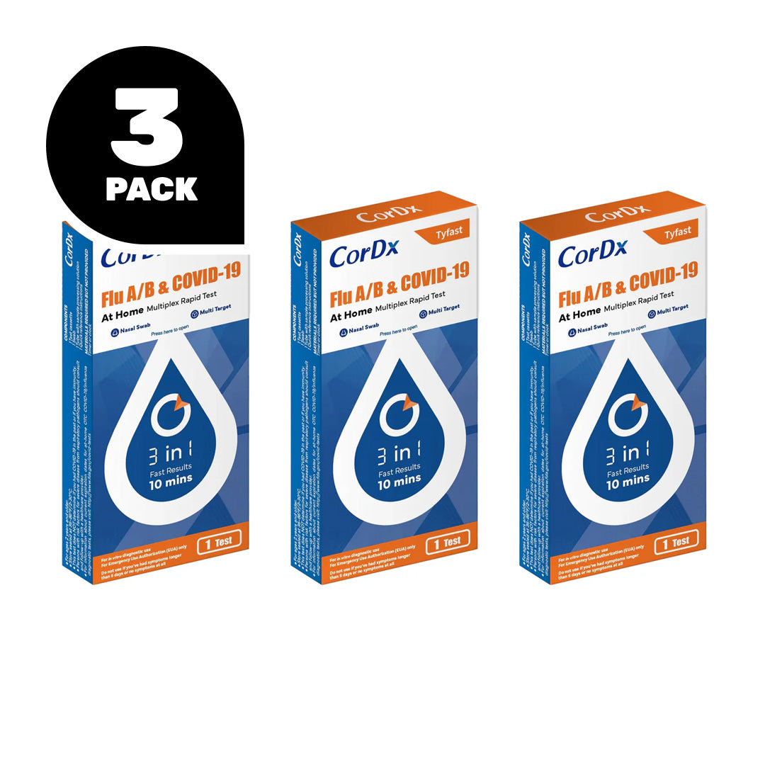 CorDx TyFast Flu A/B & COVID-19 At Home Multiplex Rapid Test
