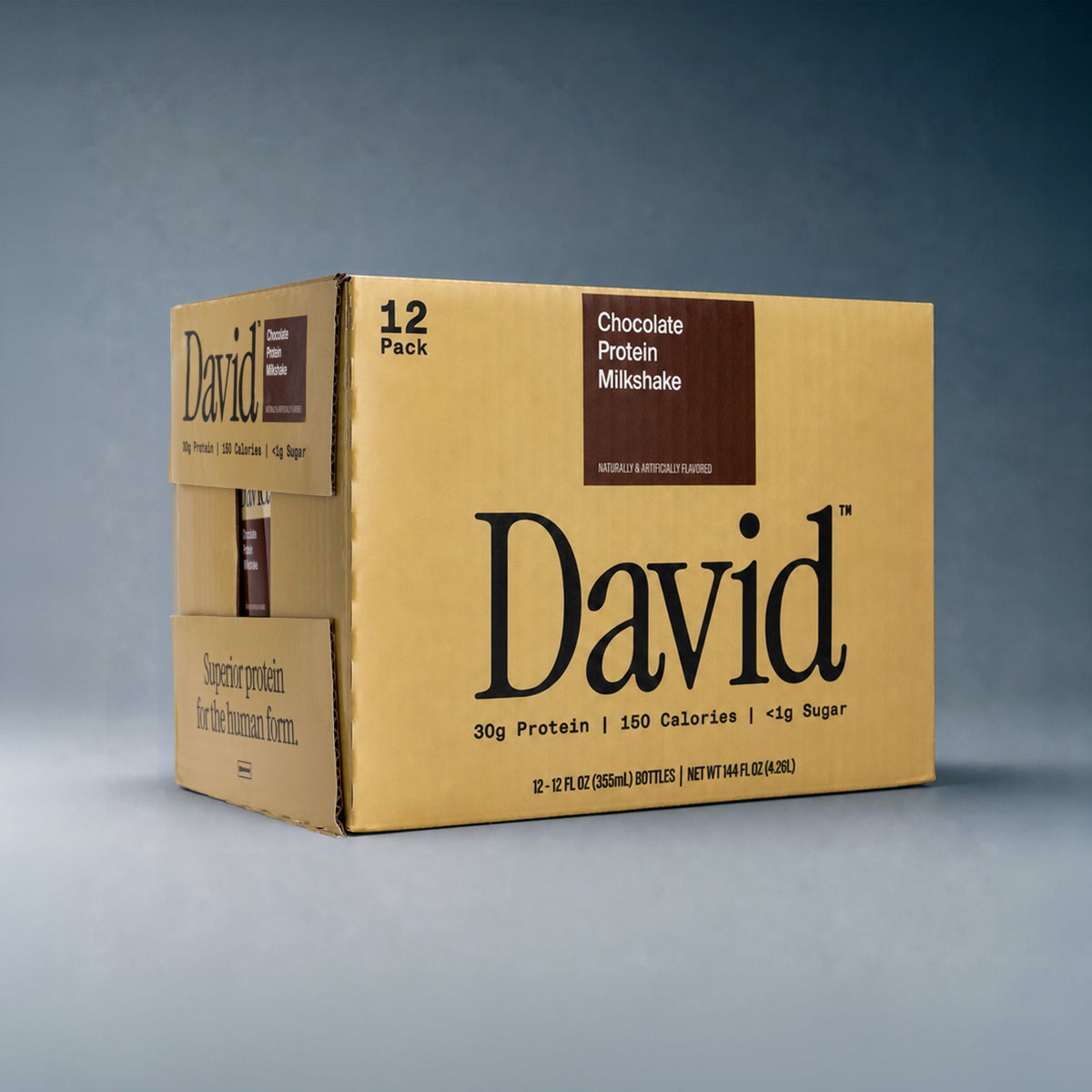 David Protein Chocolate Protein Milkshakes — 12-count pack