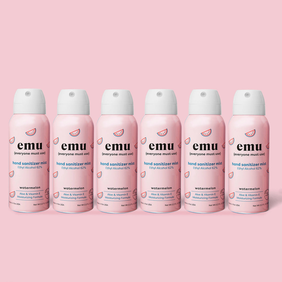 EMU moisturizing hand sanitizer spray bottle (6 Pack)