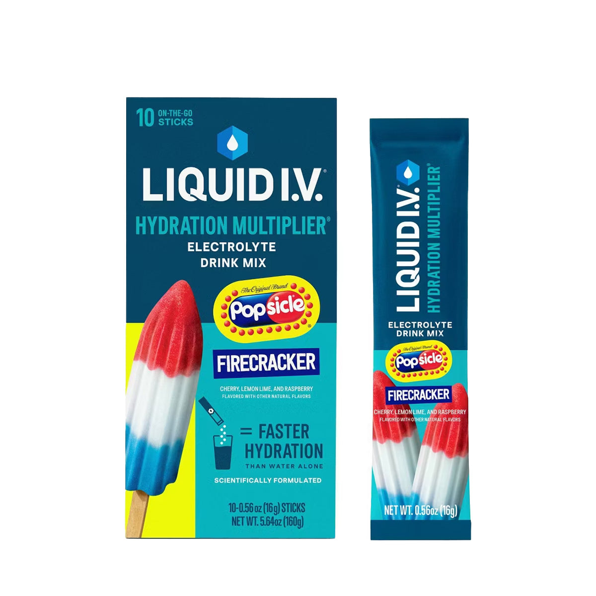 Liquid I.V. Hydration Multiplier Electrolyte Drink Mix in Popsicle Firecracker Flavor