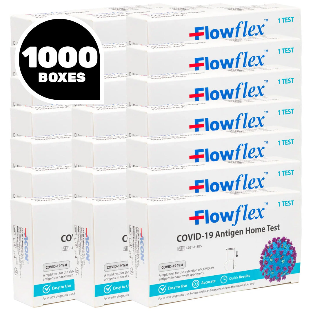 Flowflex COVID-19 rapid test kits bulk pack of 1000 boxes