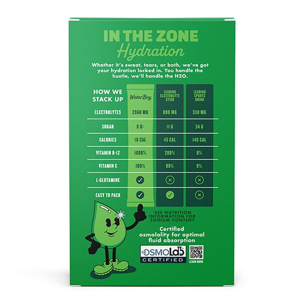 Waterboy Workout Hydration Electrolyte Drink Mix - 10 Sticks (Frozen Cherry Bomb)