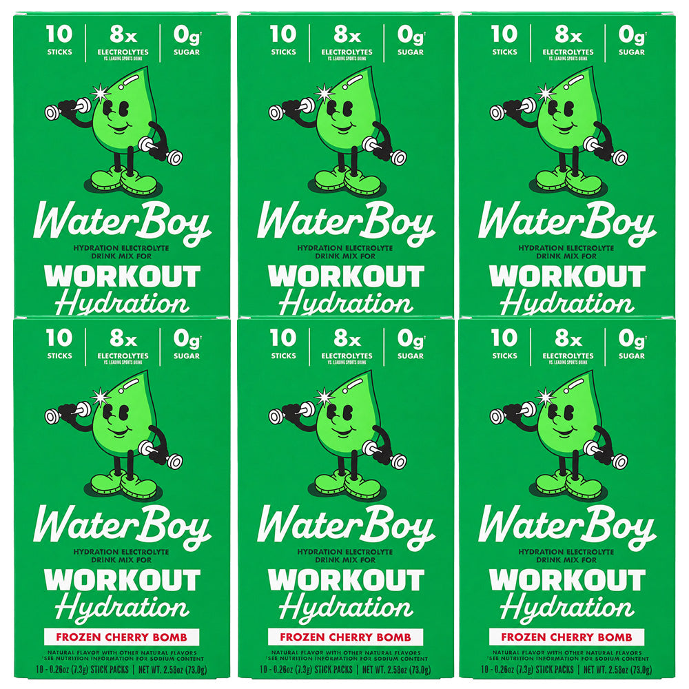 Waterboy Workout Hydration Electrolyte Drink Mix - 10 Sticks (Frozen Cherry Bomb)