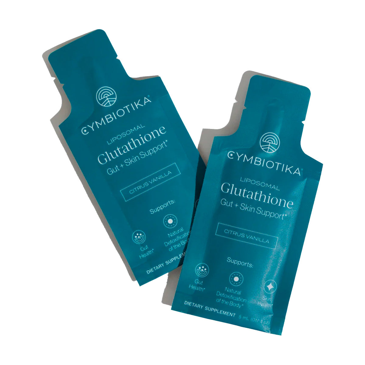 Cymbiotika Liposomal Glutathione single-use sachets packaging