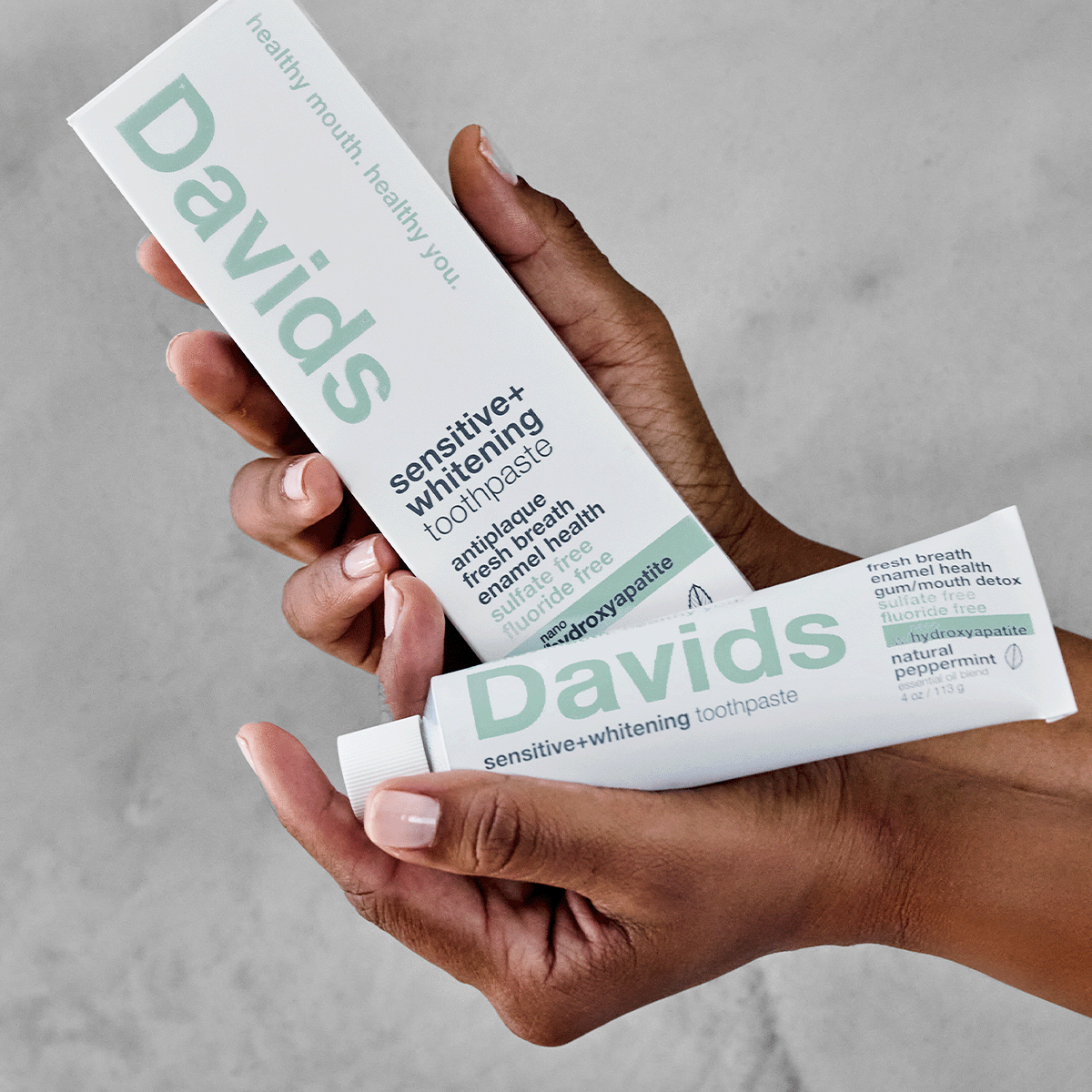 Davids Hydroxi™ Sensitive+Whitening Nano Hydroxyapatite Premium Toothpaste (Peppermint)