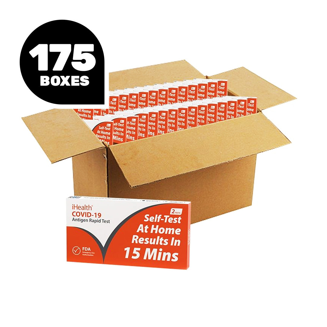iHealth COVID-19 rapid self-test bulk package with 175 boxes