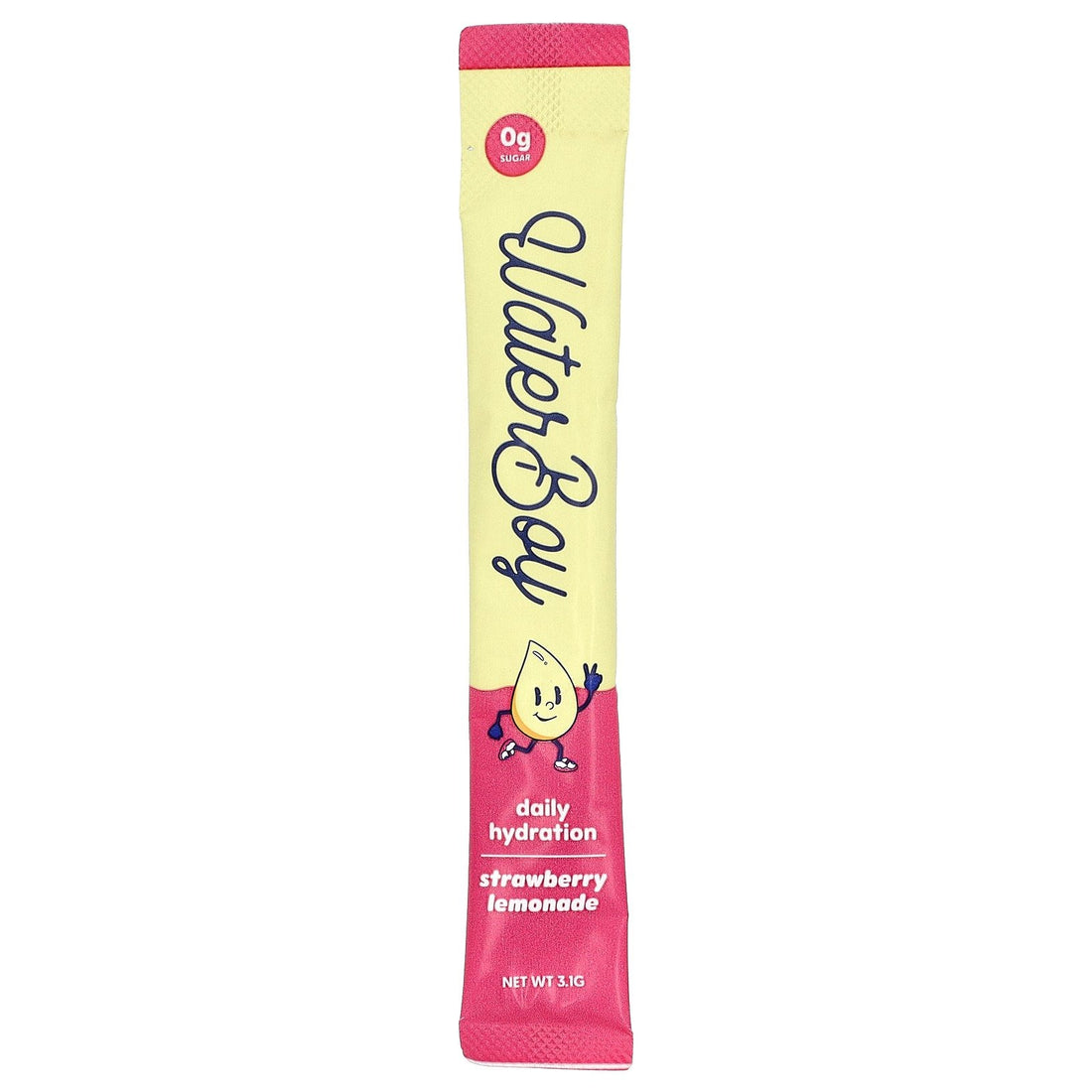 Waterboy Daily Hydration Electrolyte Drink Mix - 12 Sticks (Strawberry Lemonade)