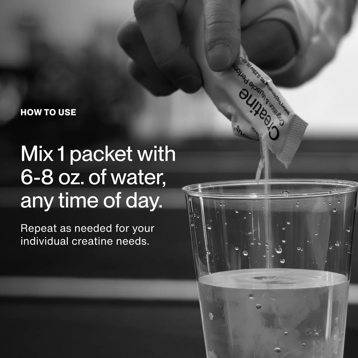 How to use Momentous Creatine Monohydrate powder mixed with water