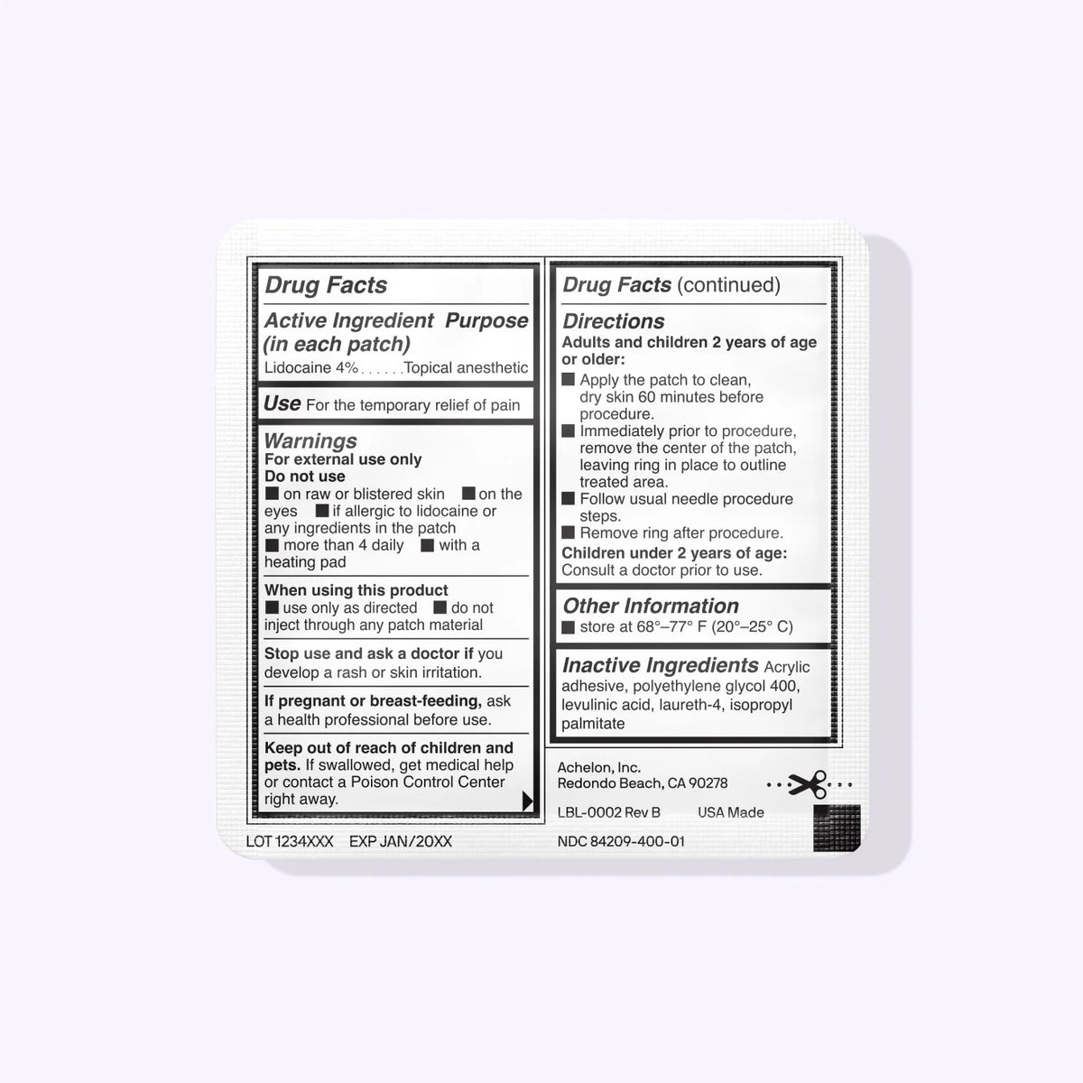 Thimble Prepare Pain Relief Patch
