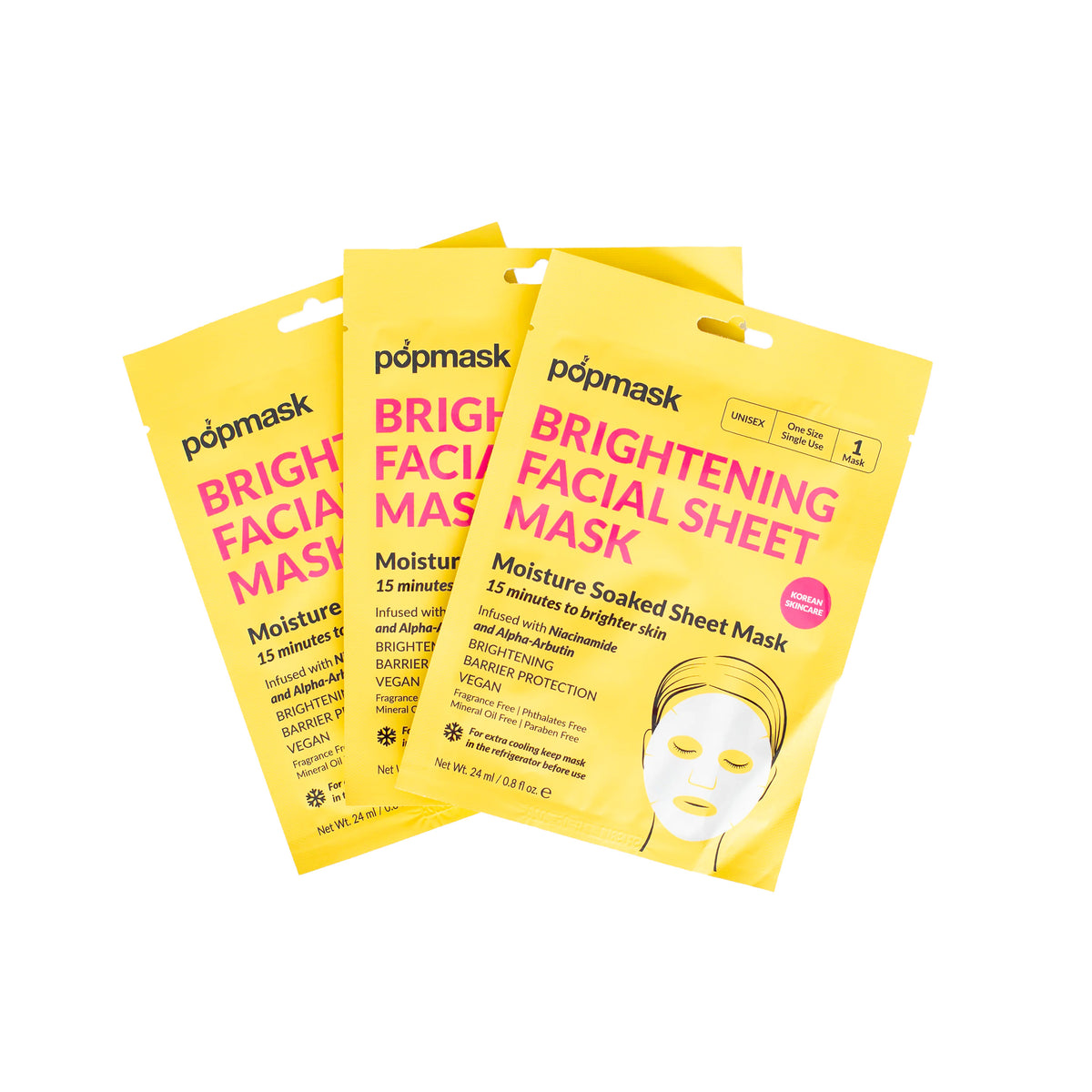 Popmask Brightening Facial Sheet Mask