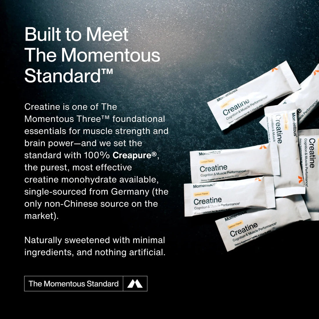Momentous Creatine Monohydrate Powder NSF Certified for Sport