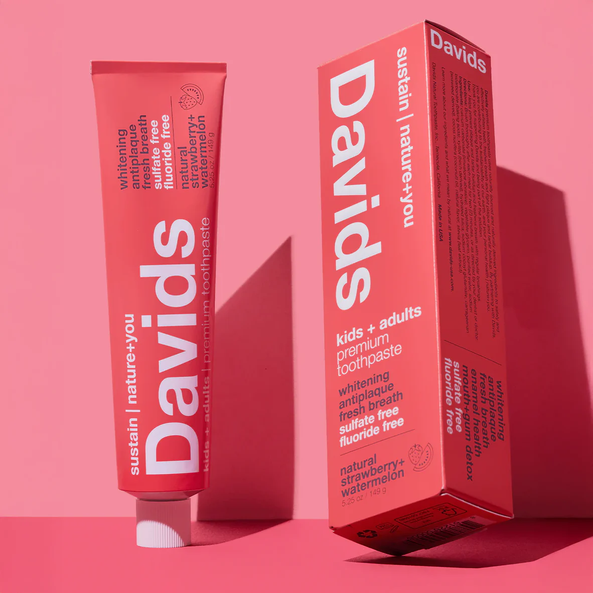 Davids Kids + Adults Premium Toothpaste (Strawberry Watermelon)