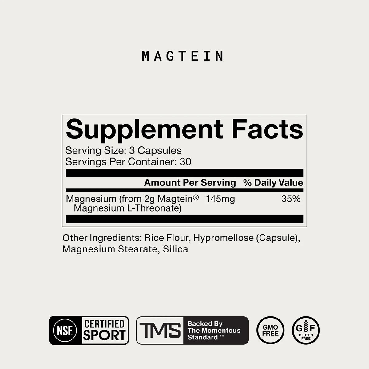 Momentous Magnesium L-Threonate with Magtein, Sleep & Cognitive Support | 90 Capsules