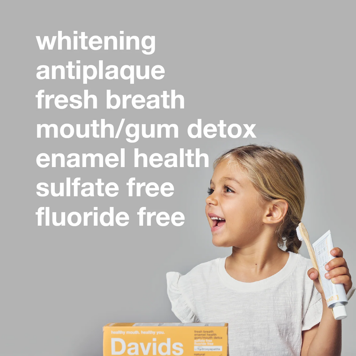 Davids Hydroxi™ Kids + Adults Nano Hydroxyapatite Premium Toothpaste (Orange Vanilla)