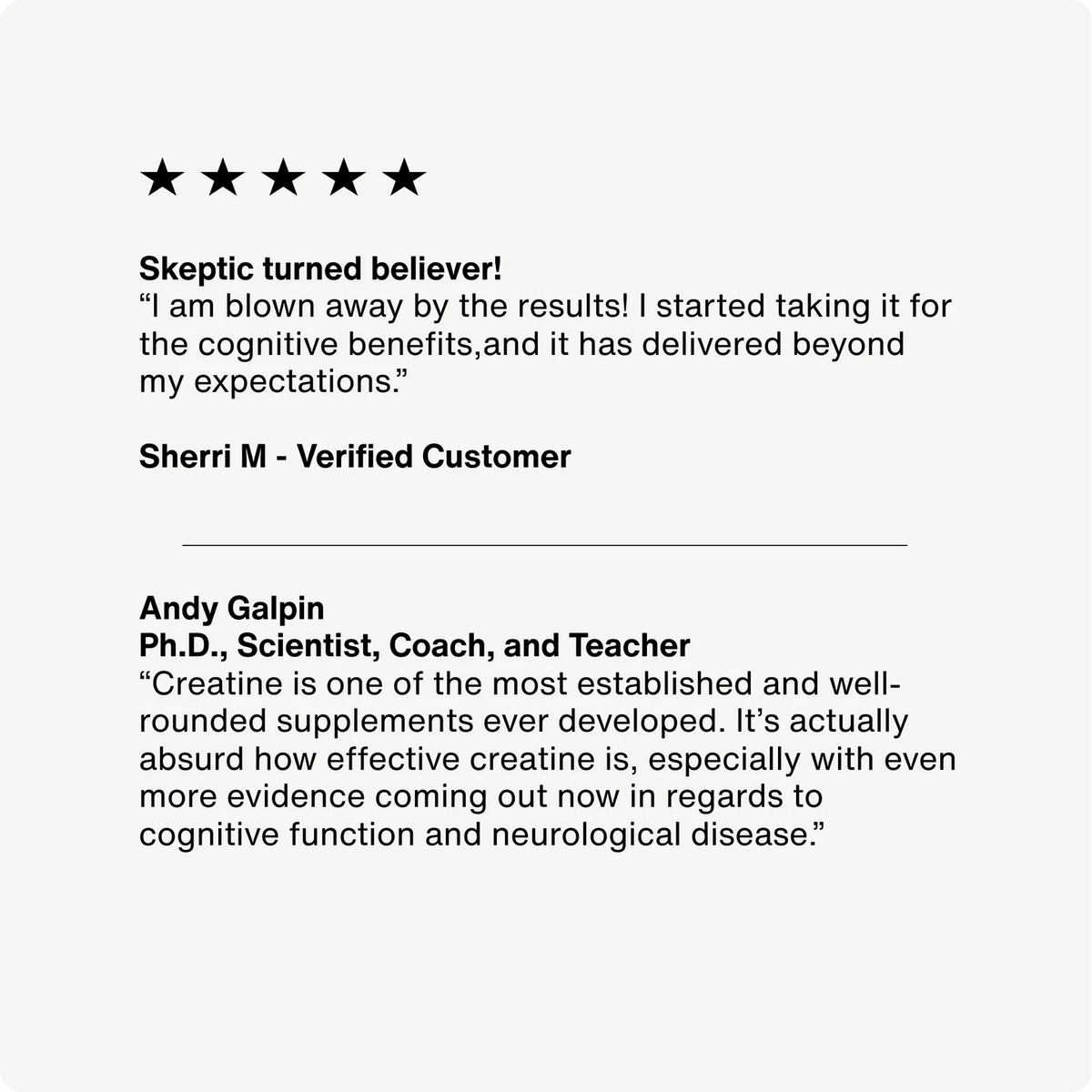 Customer reviews and ratings for Momentous Creatine supplement highlighting user satisfaction