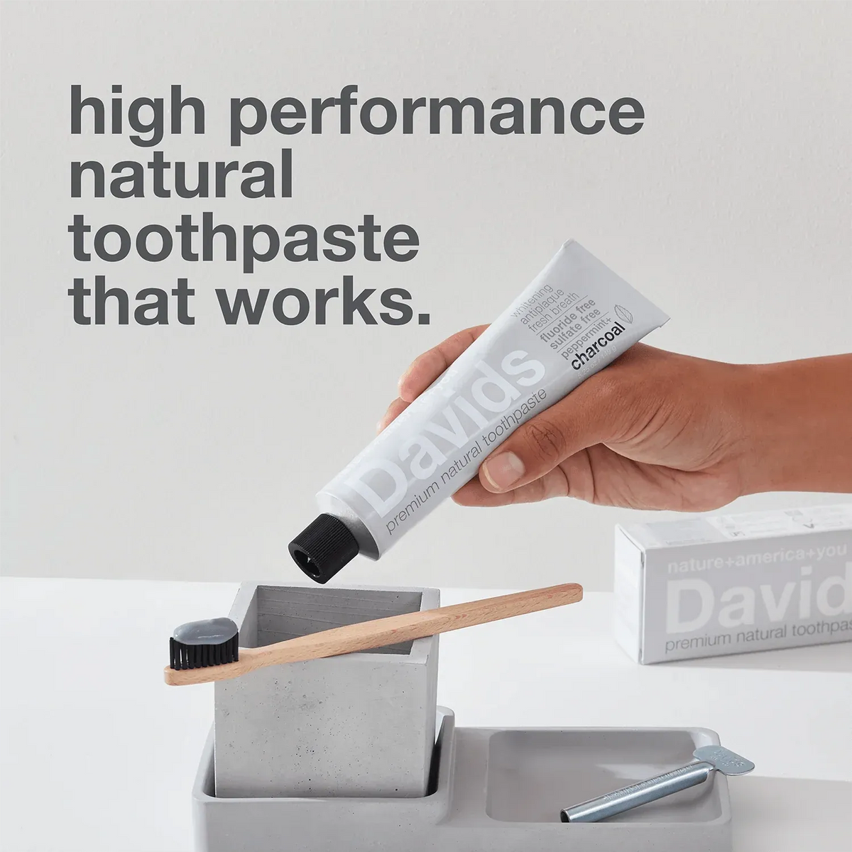 Davids Premium Toothpaste (Charcoal+Peppermint)