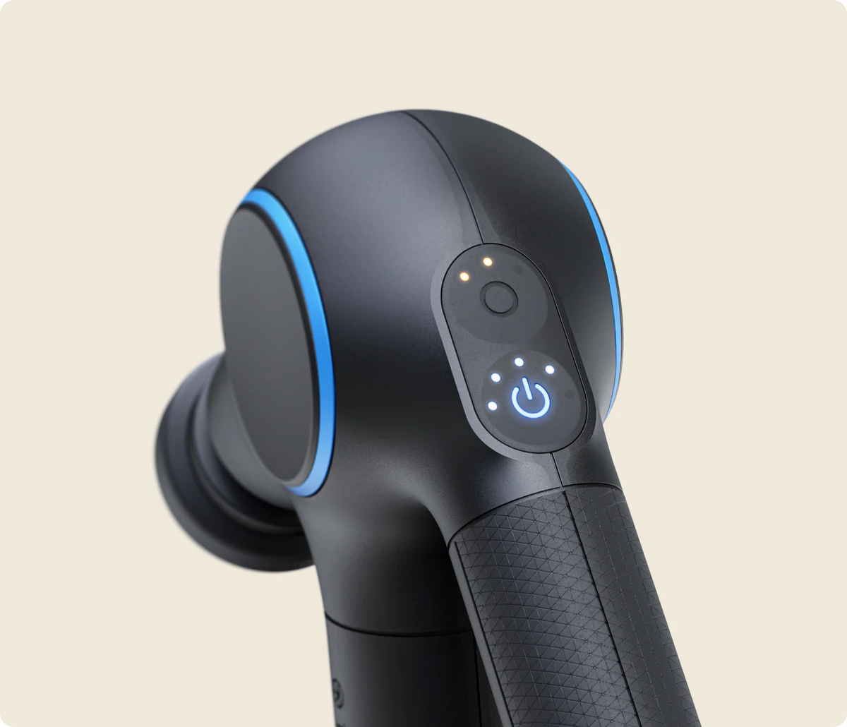 Therabody Theragun Prime Plus control panel and heated massage
