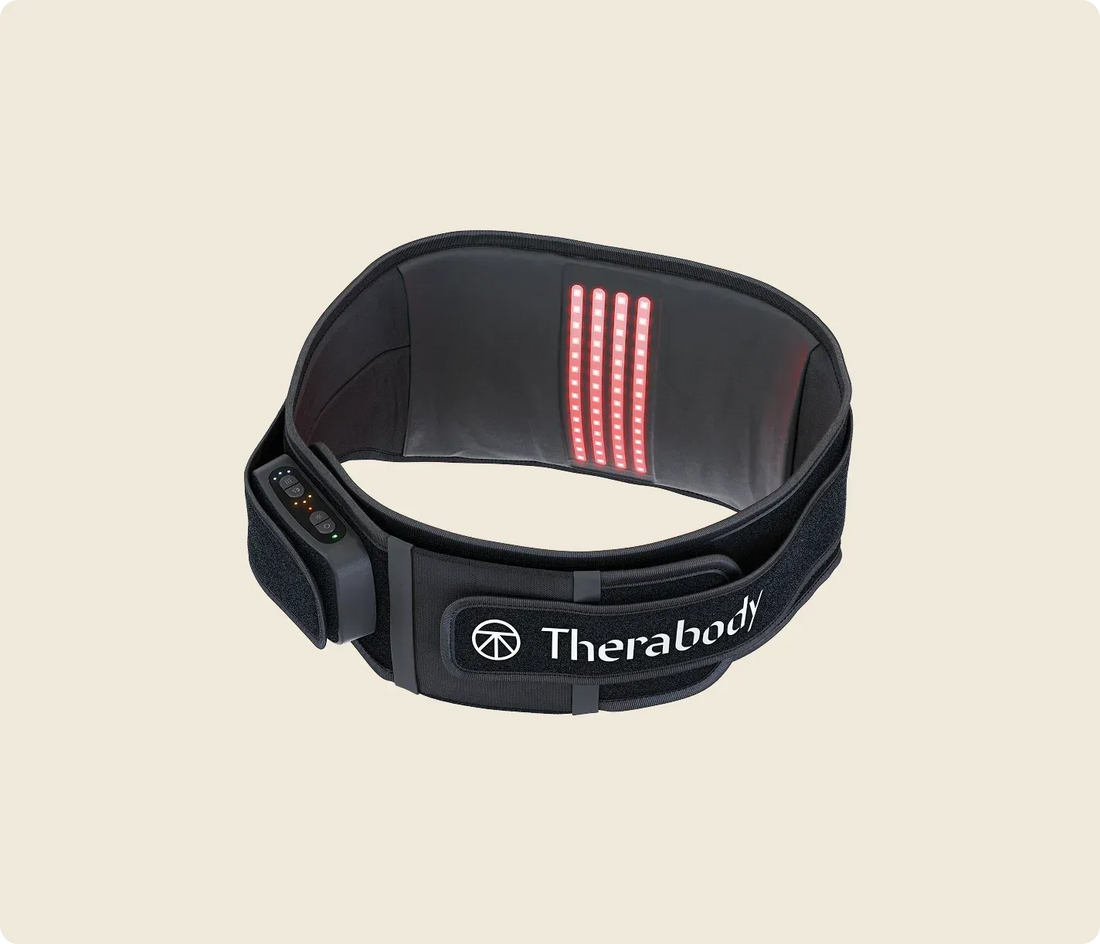 ThermBack LED 4-in-1 Back Wrap with red light therapy for back pain relief and recovery