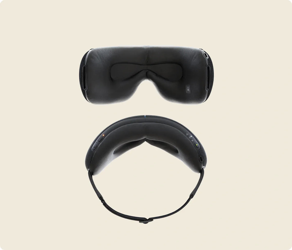 Therabody SmartGoggles 2nd Gen showing front and rear views of the eye mask