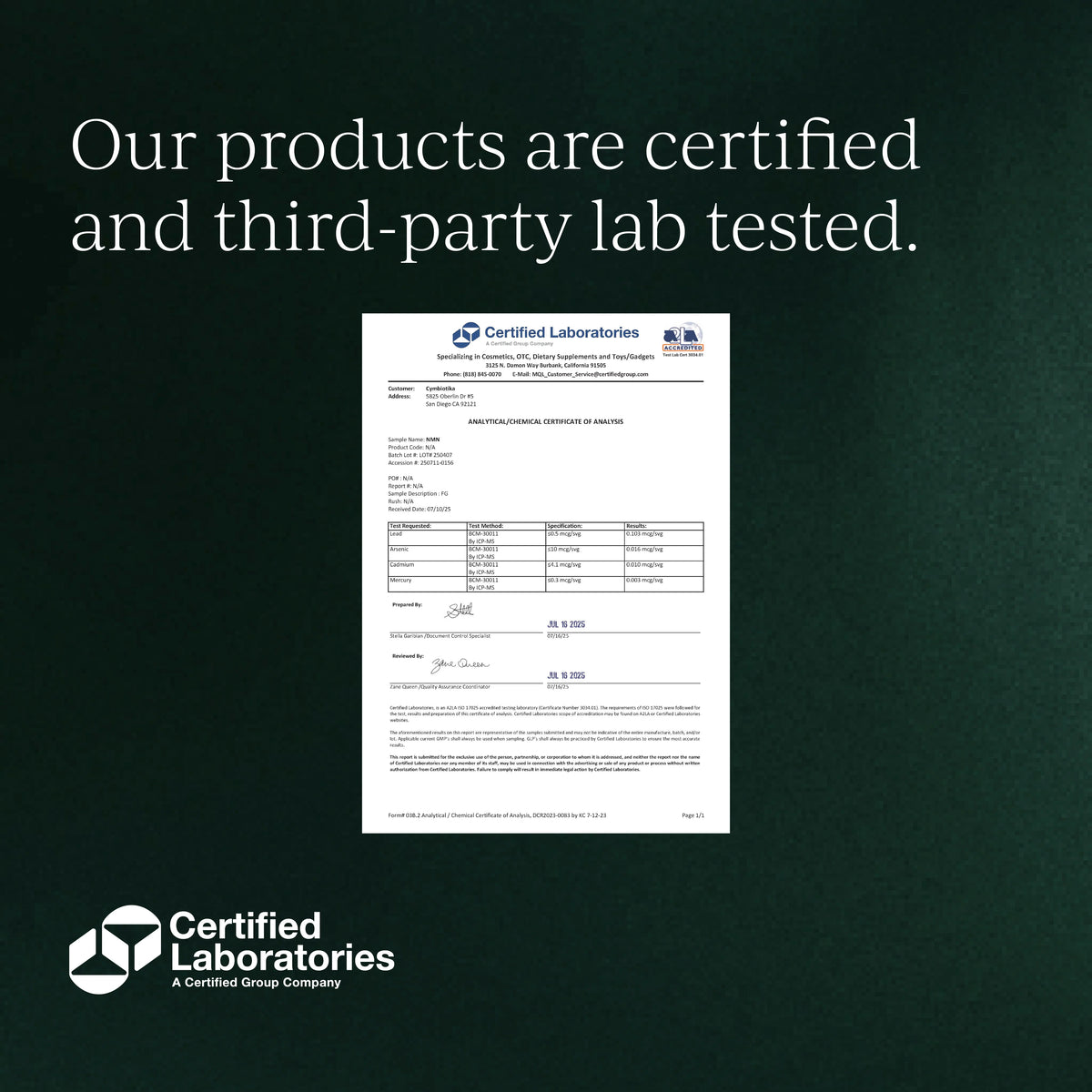 Cymbiotika® NMN + Trans-Resveratrol