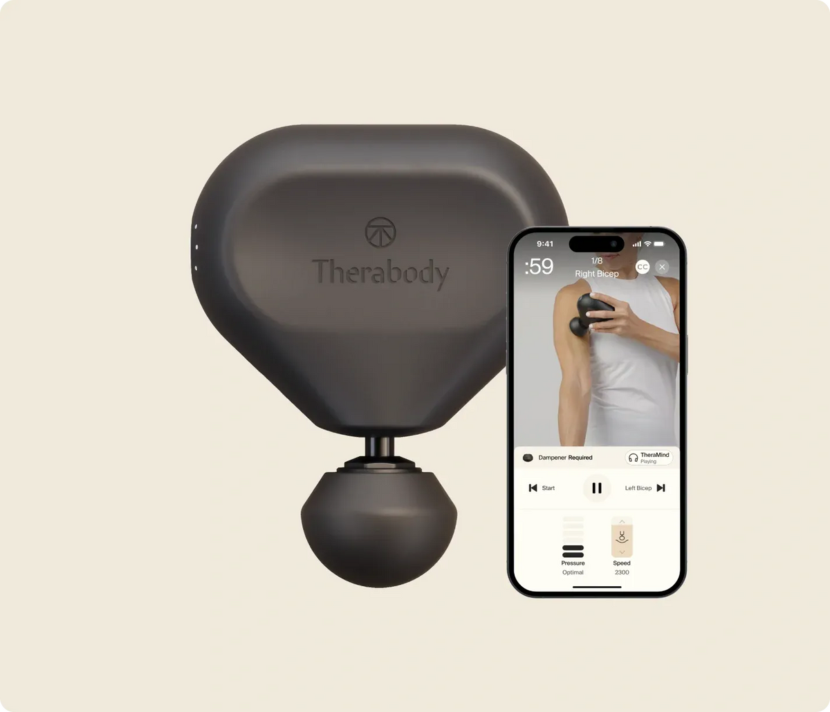 Theragun Mini 3rd Gen massage gun with Therabody app for guided routines
