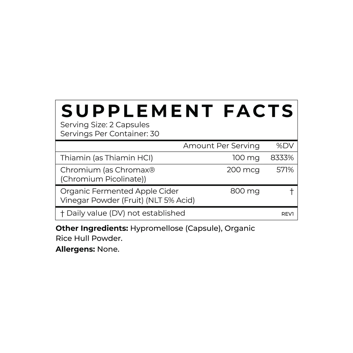 Cymbiotika® Apple Cider Vinegar (60 Capsules)