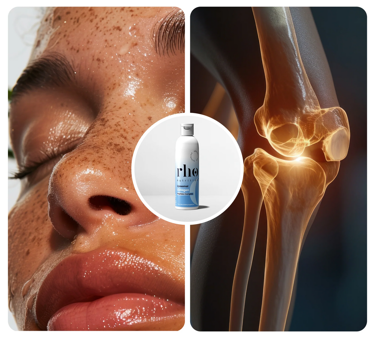 Rho Nutrition Liposomal Collagen Peptides with skin hydration and joint support