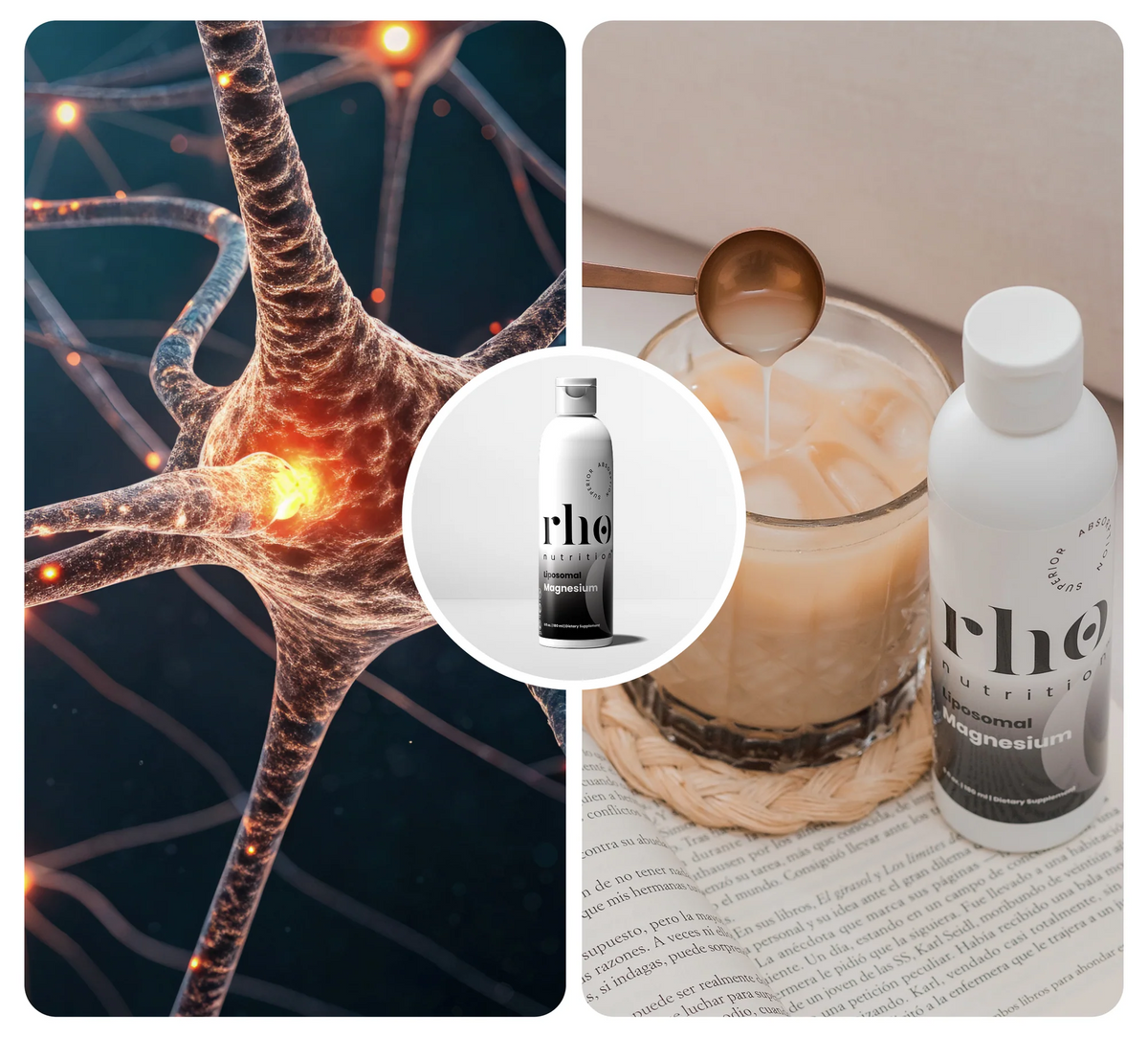 Rho Nutrition Liposomal Magnesium drink with nerve health and relaxation
