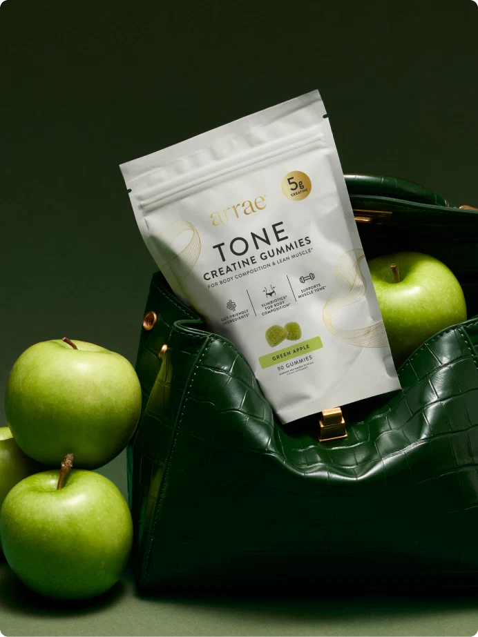 Arrae Tone Creatine Gummies – Green Apple, 60 Gummies