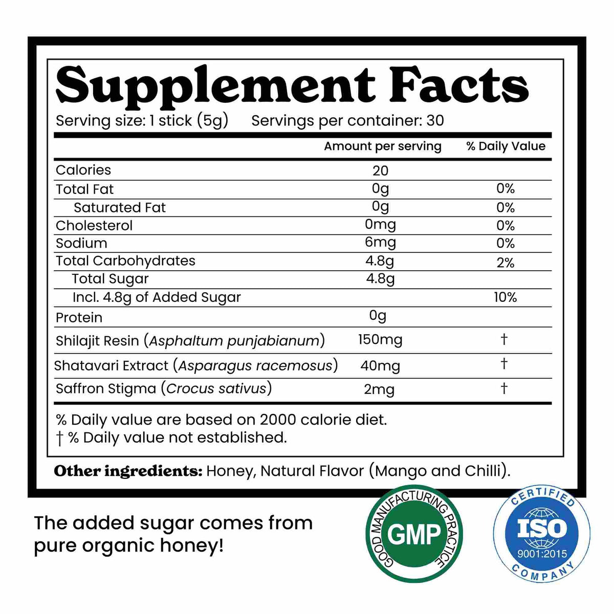 BetterAlt Women's SHE-Lajit Honey Sticks for Hormonal Balance & Energy (Mango Chilli)