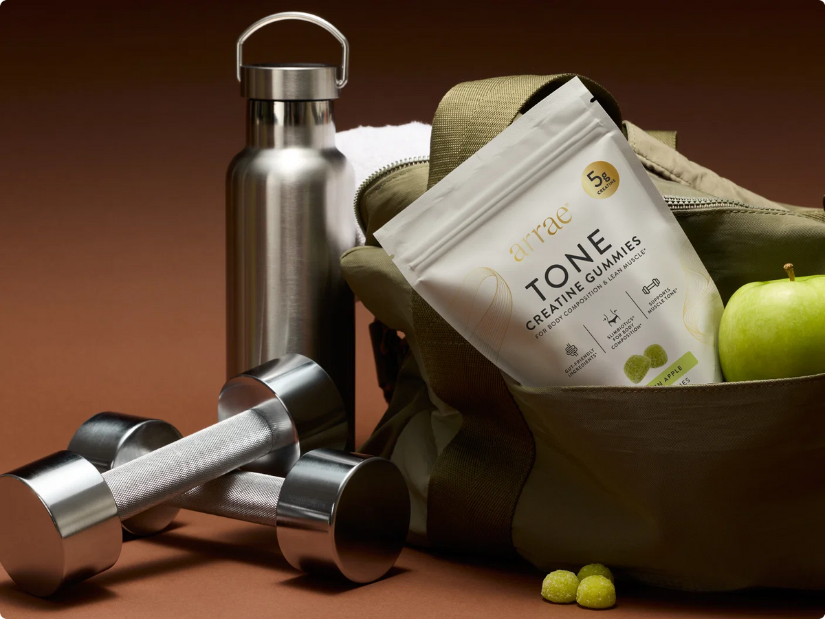 Arrae Tone Creatine Gummies – Green Apple, 60 Gummies