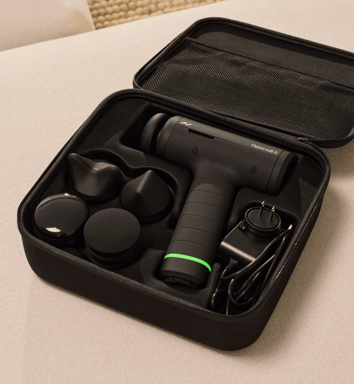 Hyperice Hypervolt 3 massage gun with premium carry case