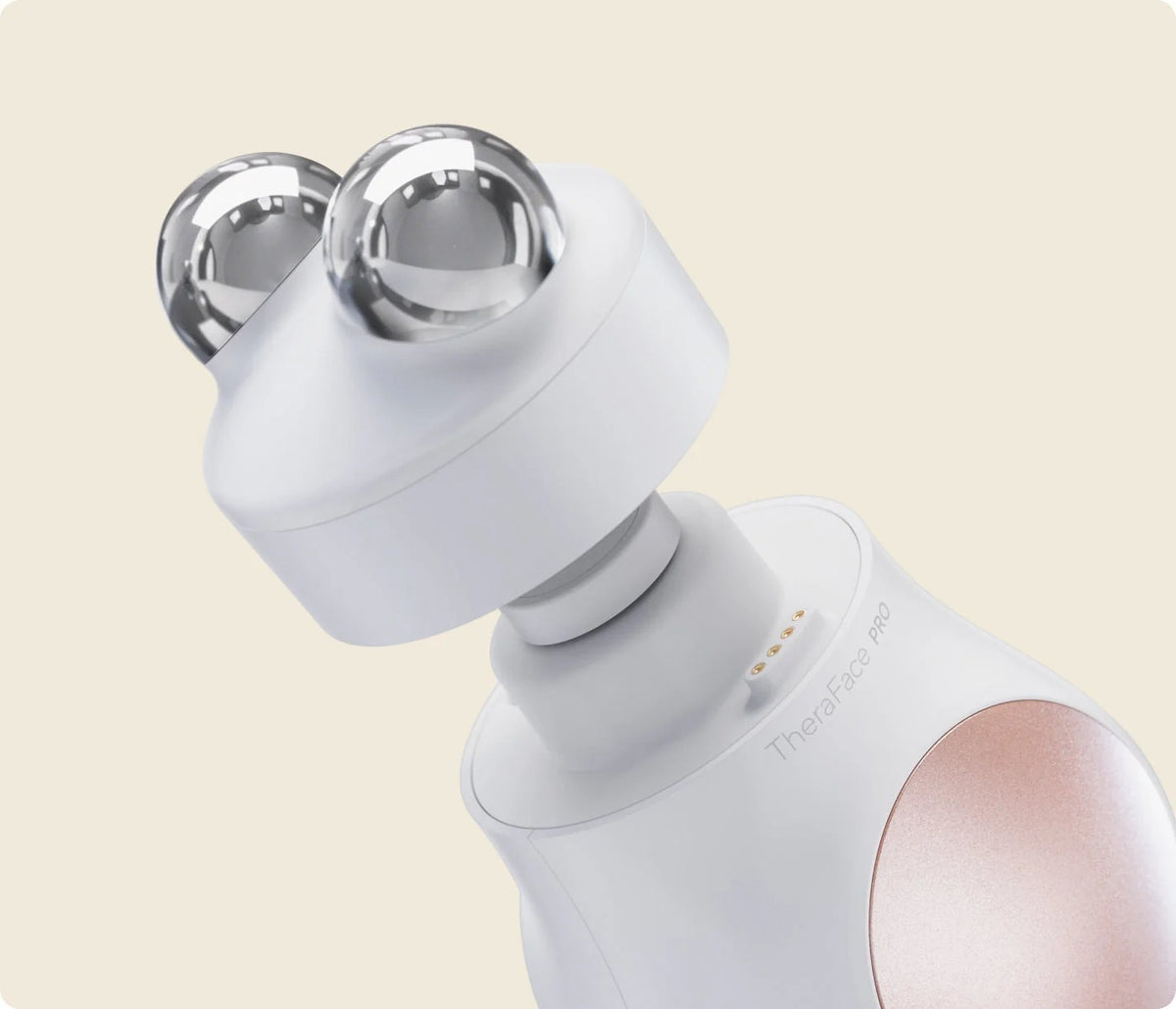 Close-up of Therabody TheraFace PRO facial massager attachment