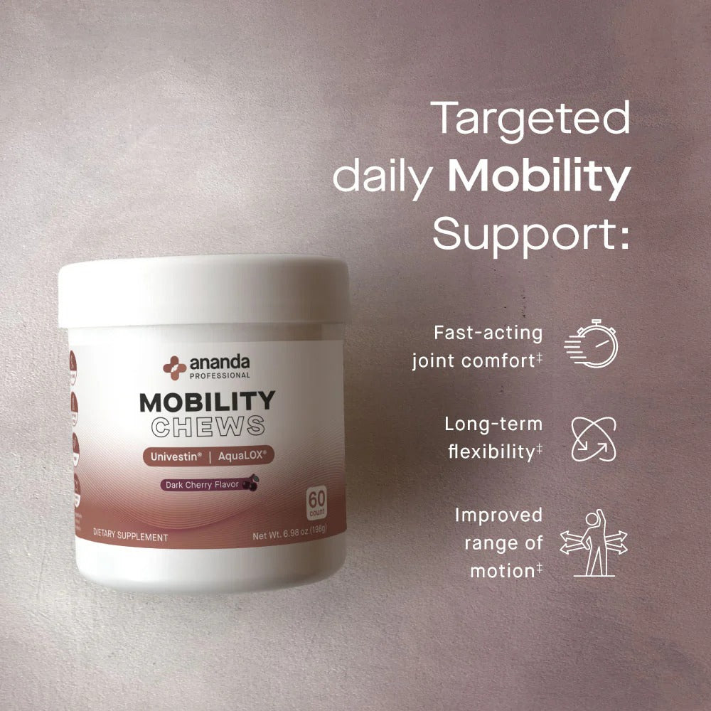 Ananda Mobility Chews for targeted daily mobility and joint comfort support