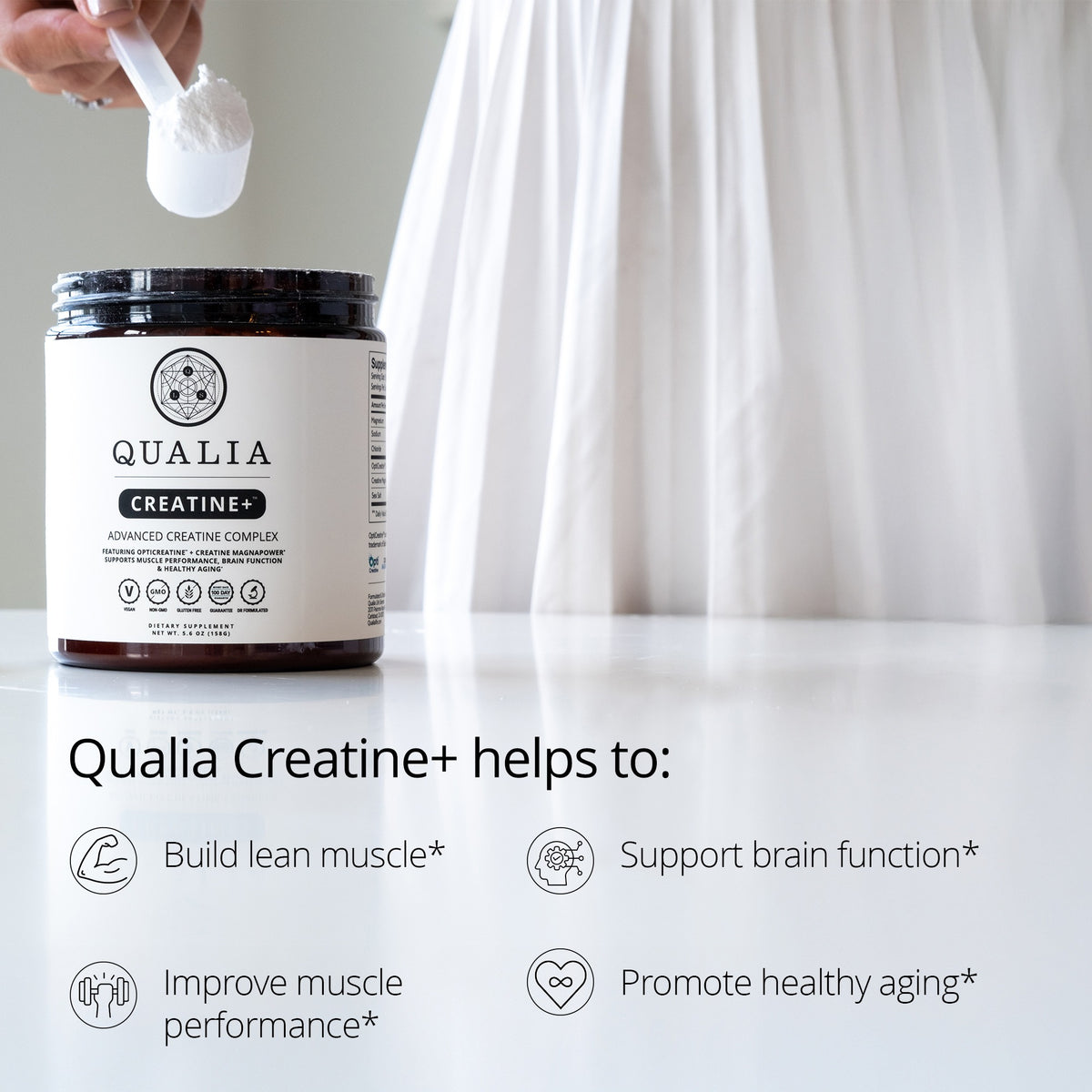 Qualia Creatine+ - Advanced Creatine Complex For Muscle and Brain Health