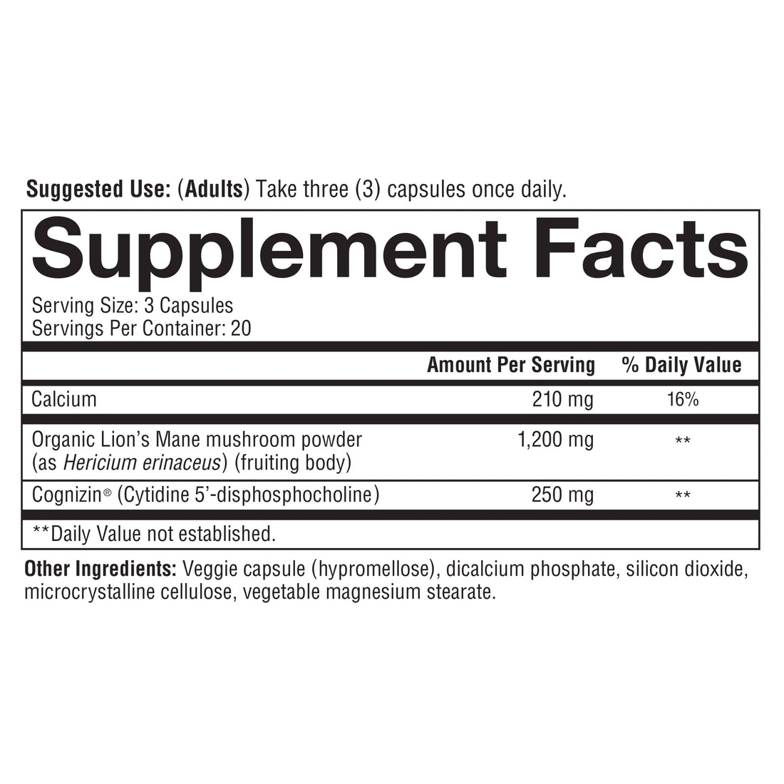 Youtheory® Lion's Mane+ Brain Health & Cognitive Function