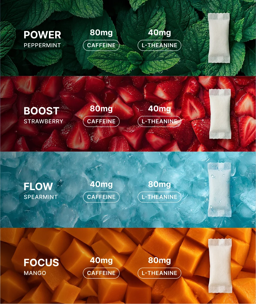 ripple⁺ Nootropic Pouches Caffeine & L-Theanine (Focus Mango)
