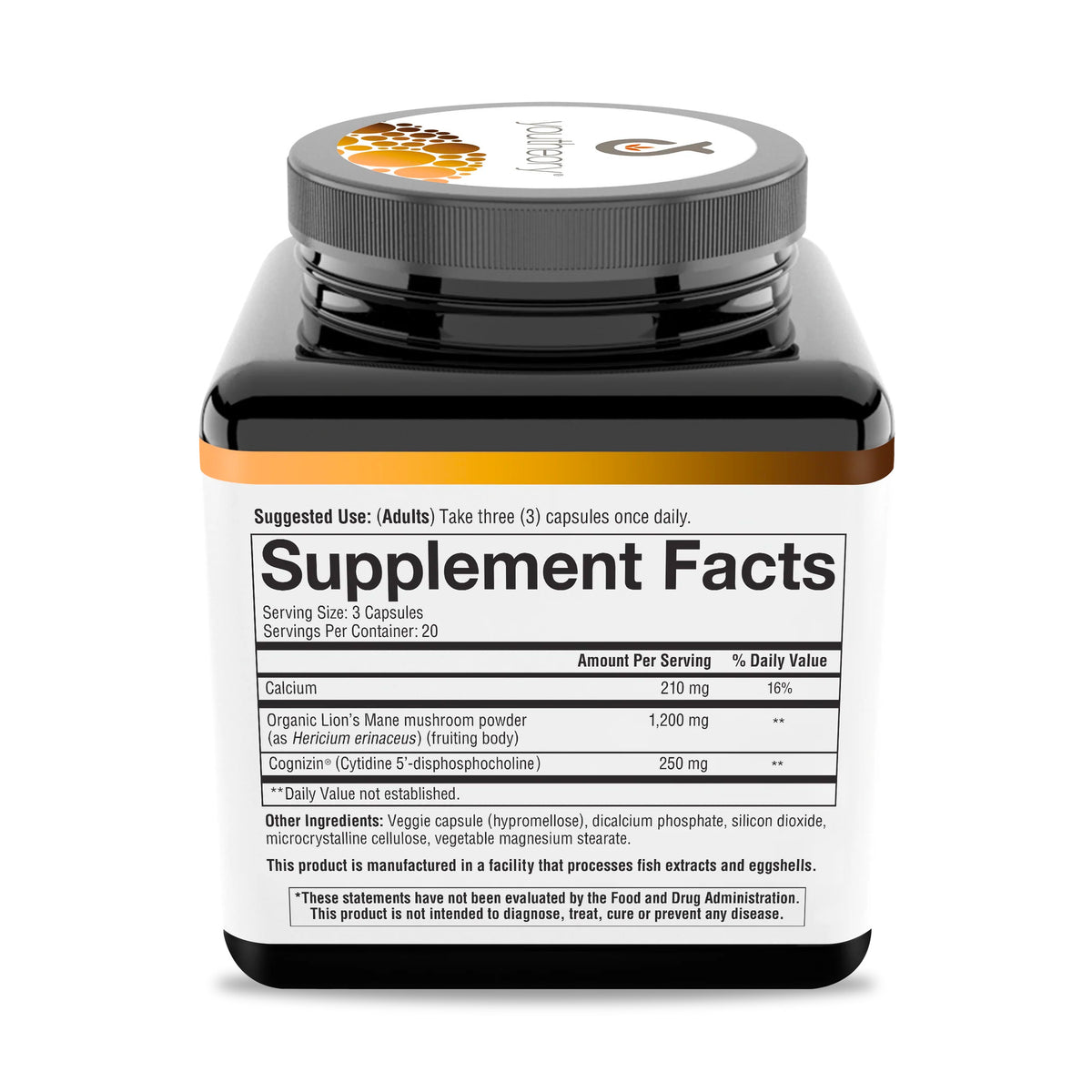 Youtheory® Lion's Mane+ Brain Health & Cognitive Function
