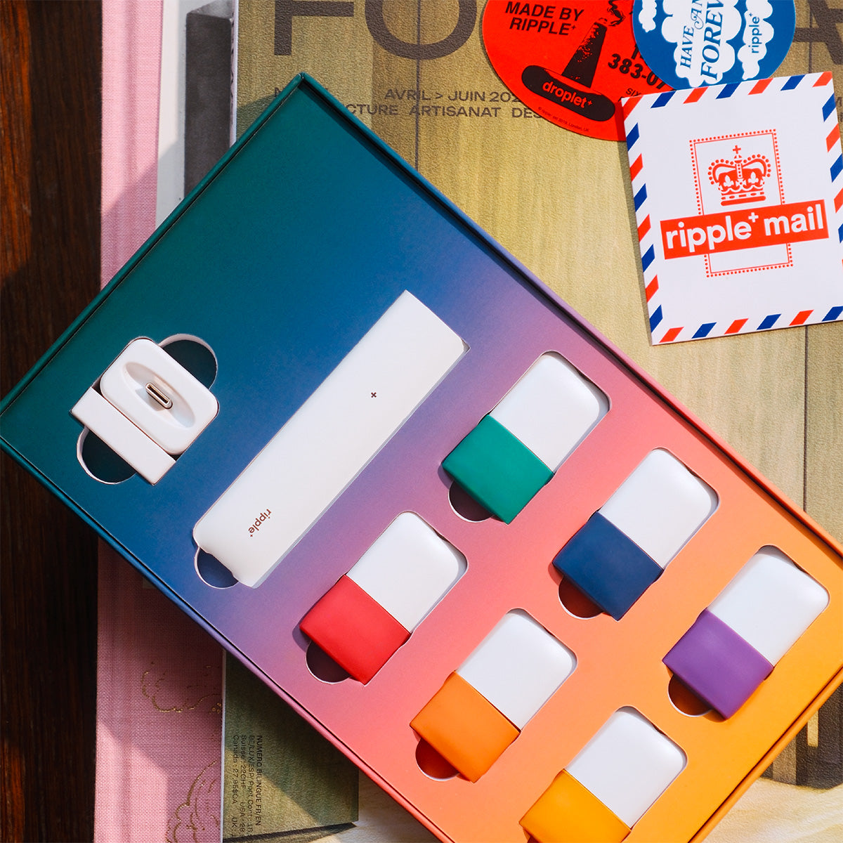 ripple⁺ POD Starter Kit (1x Device + 6x Aroma PODs)