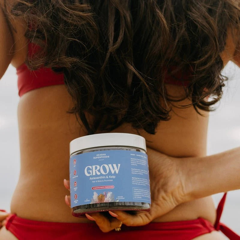 Akasha Superfoods GROW Hair & Beauty Gummies for stronger, healthier-looking hair