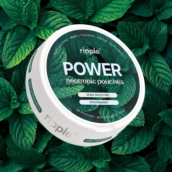 ripple⁺ Nootropic Pouches Caffeine & L-Theanine (Power Peppermint)