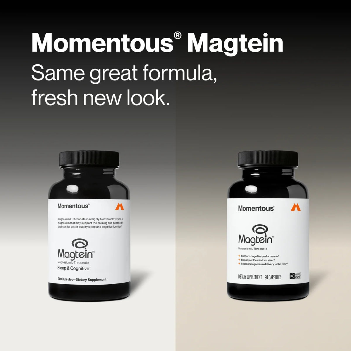 Momentous Magnesium L-Threonate with Magtein, Sleep & Cognitive Support | 90 Capsules