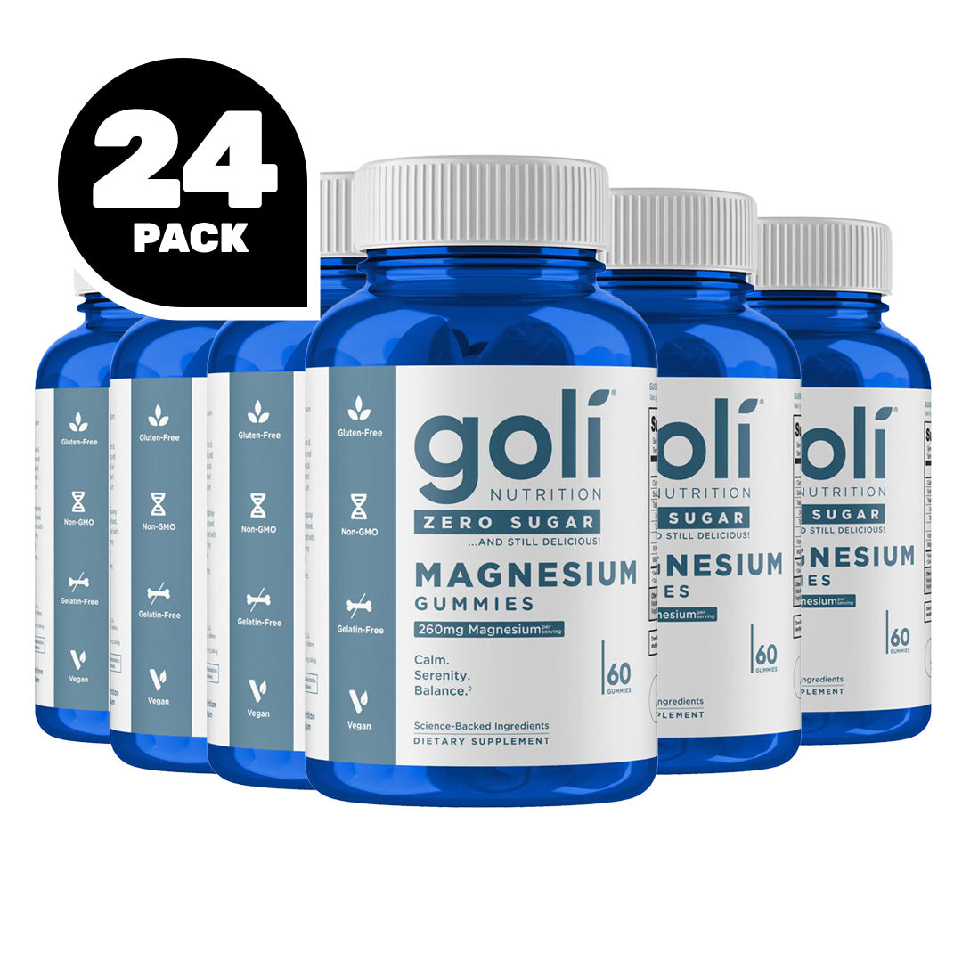  Goli Magnesium Gummies zero sugar dietary supplements (24 Pack)