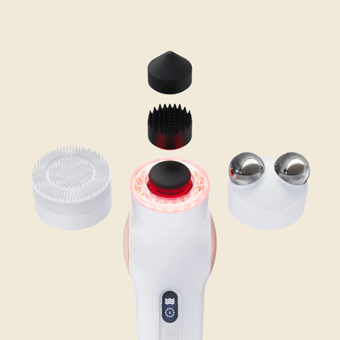 Therabody TheraFace PRO facial massager with interchangeable massage and skincare attachments