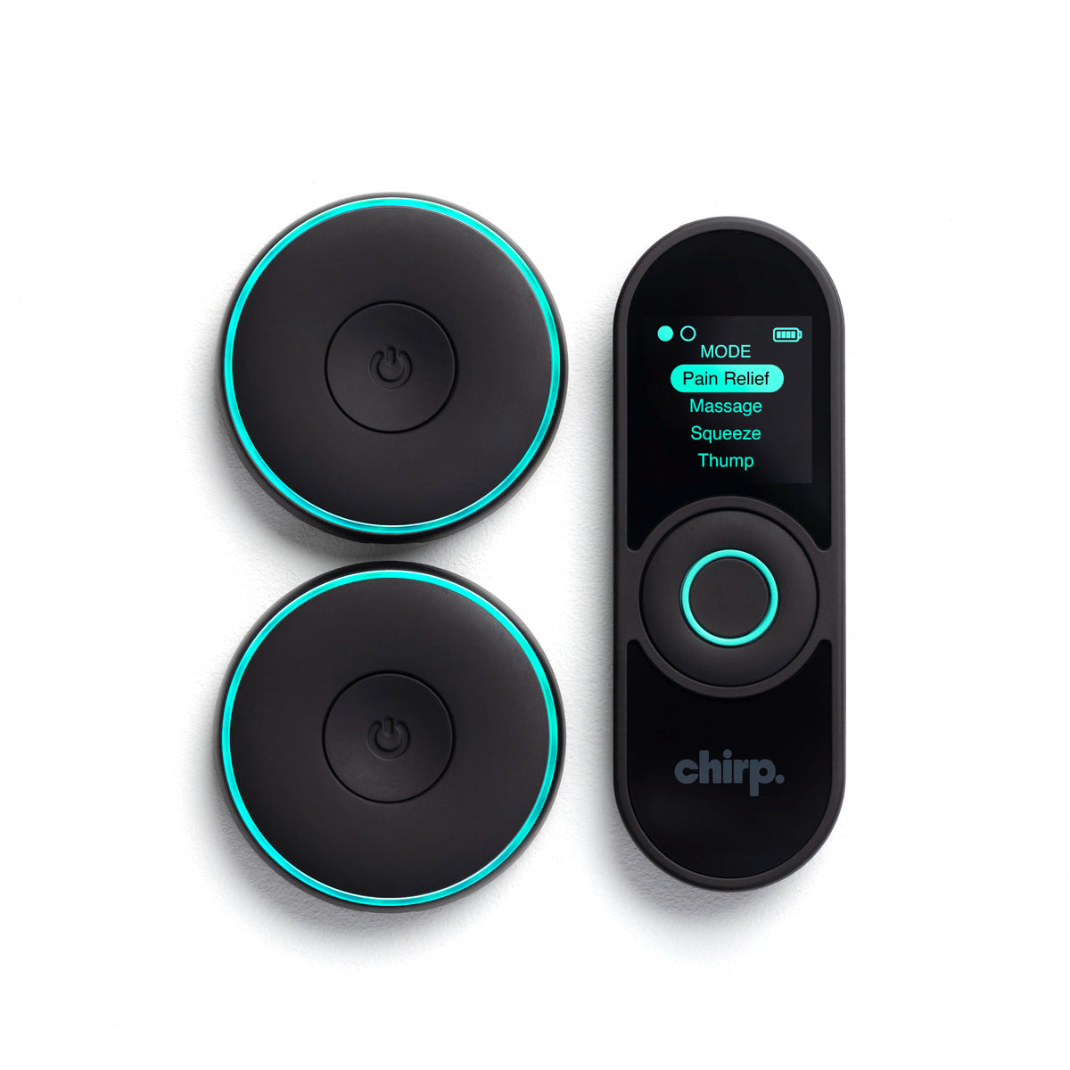 Chirp Halo Wireless Muscle Stim FDA-Cleared TENS & EMS Muscle Recovery Device with Remote