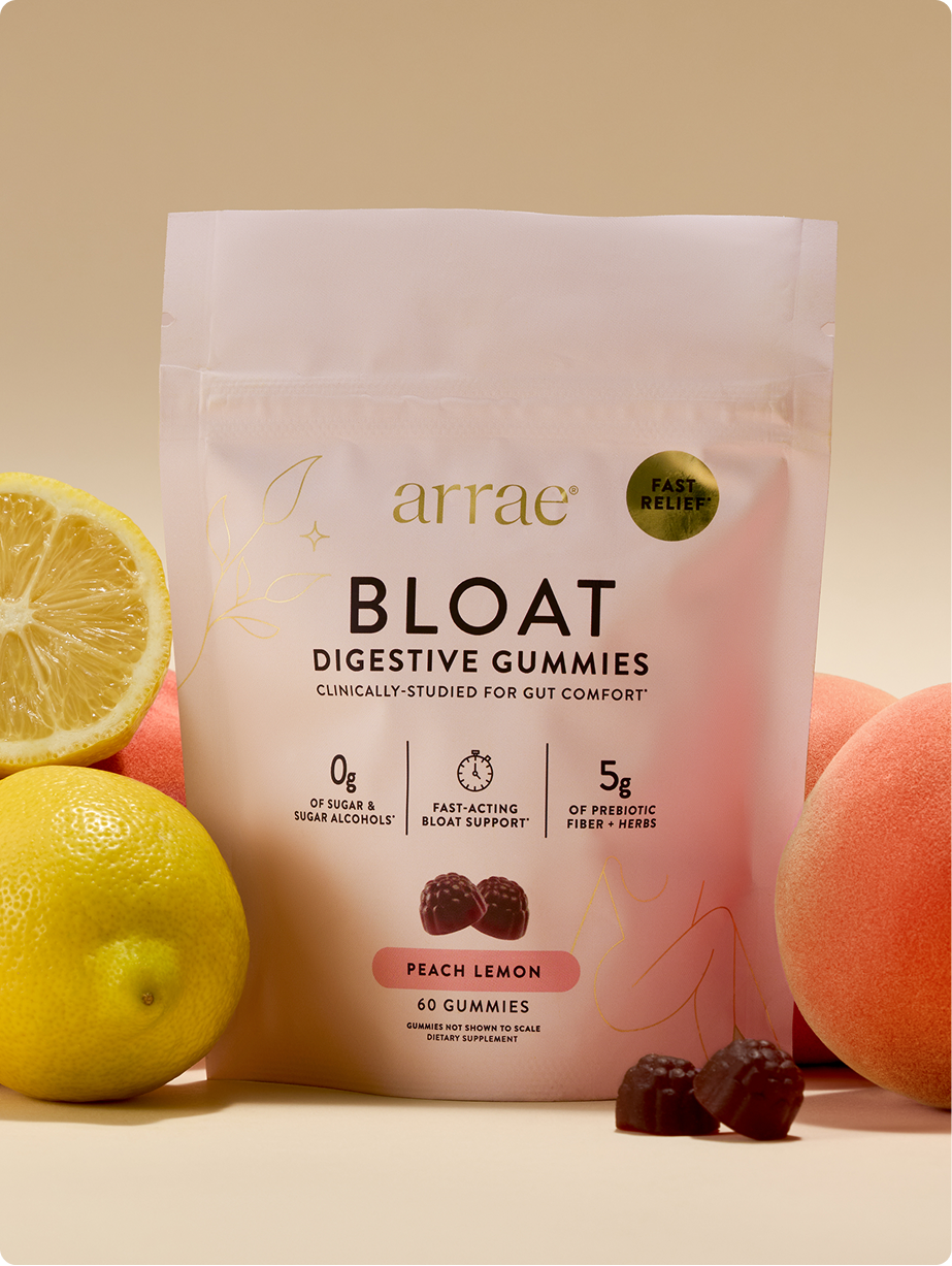 Arrae Bloat Digestive Gummies – Peach Lemon, 60 Gummies — detail 2